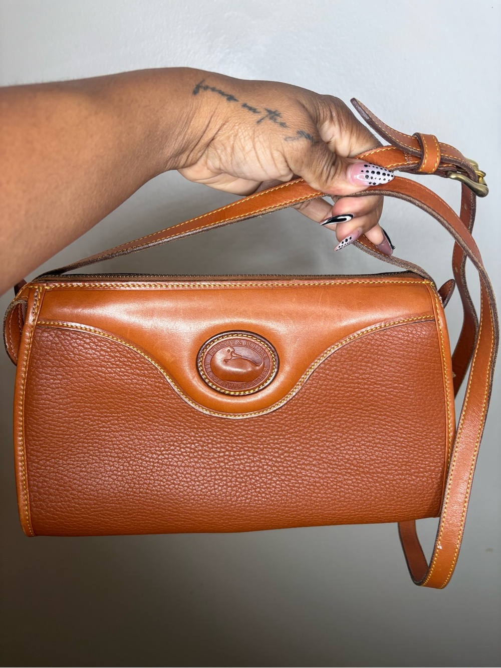 Dooney & Bourke Pebbled Leather Crossbody Bag - Brown